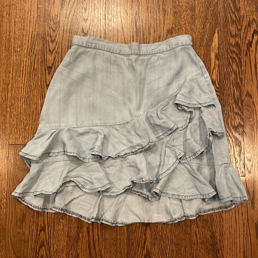BB Dakota light blue layered ruffleminiskirt size 2